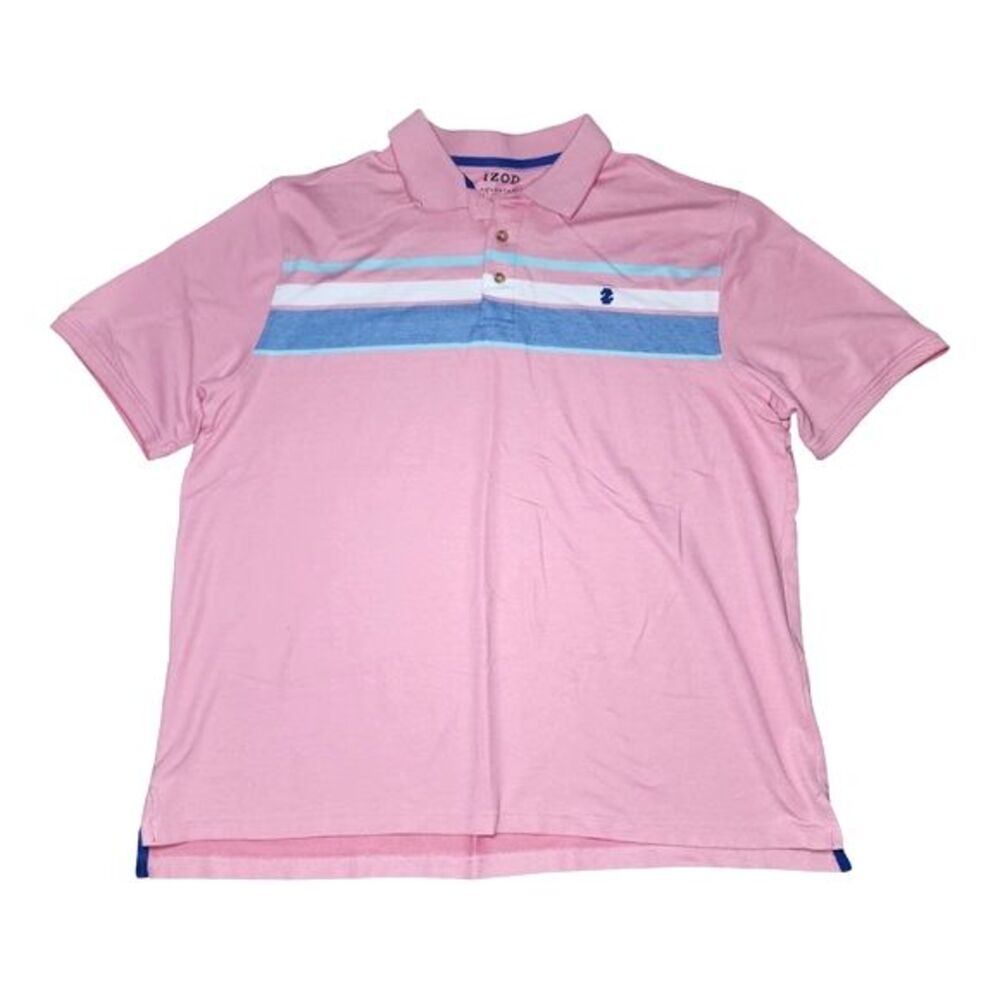 Izod Advantage Performance Natural‎ Stretch Pink Polo Shirt Big & Tall Size 2XLT